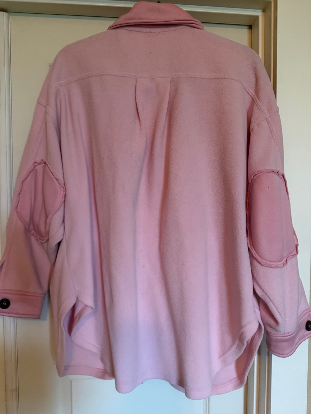 Zenana Outfitters Light Pink Button-Front fleece Jacket - Picture 3 of 4
